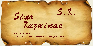 Simo Kuzminac vizit kartica